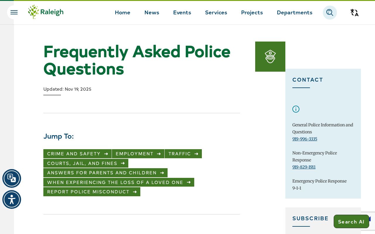 Raleigh court docket routing information for city parking citations and Wake state court citations